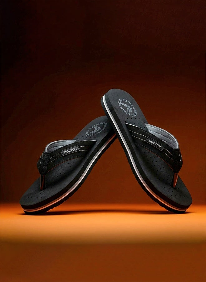 DOCTOR EXTRA SOFT Men's Comfortable Slippers | Lightweight Anti-Skid Daily Wear Flip-Flops | Soft Cushion Footbed | Waterproof & Durable Indoor/Outdoor Sliders D-28 - Image 1